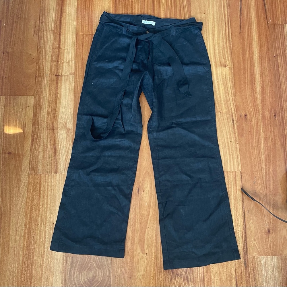 Black Pants with Belt and Buttons